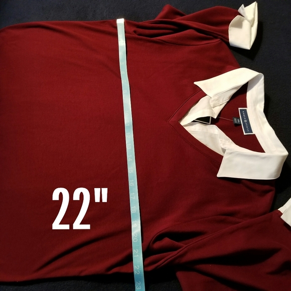 Karen Scott Layered Look Top With 3/4-Length Sleeves Cuffs For A Polished Look - Picture 3 of 7